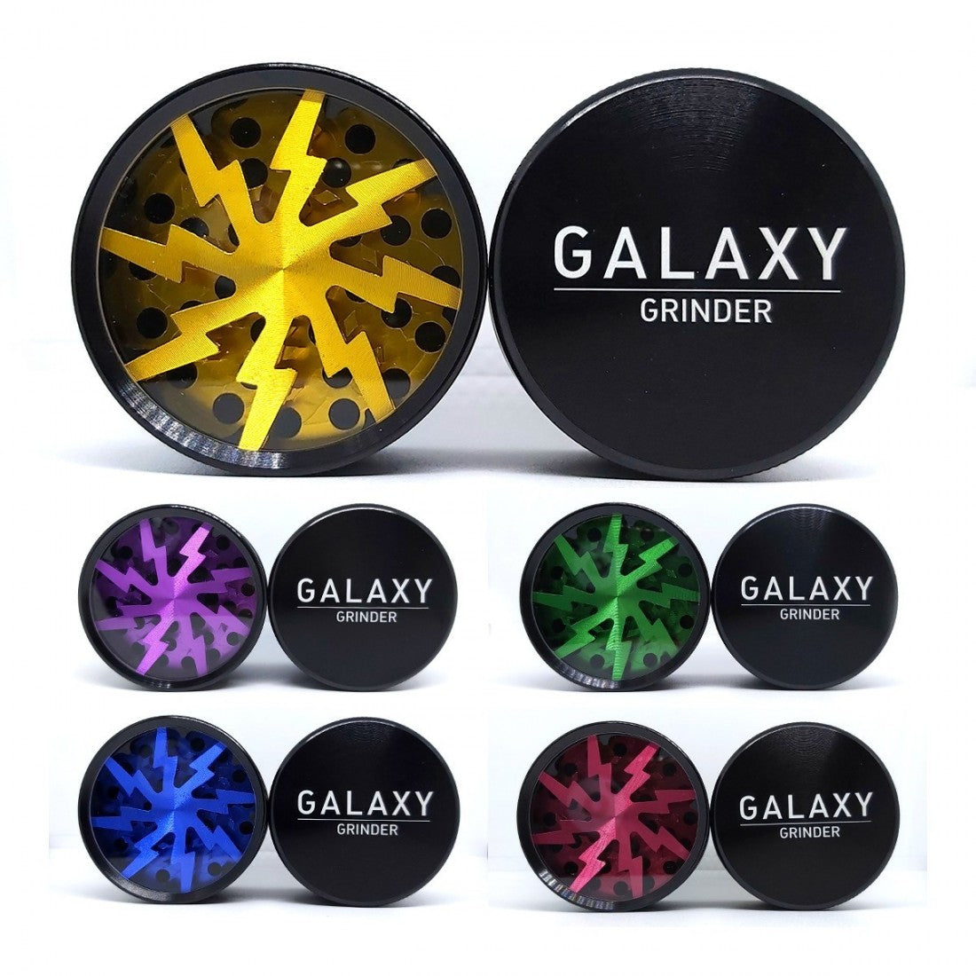 LIGHTNING GRINDER GOLD 63MM-GALAXY